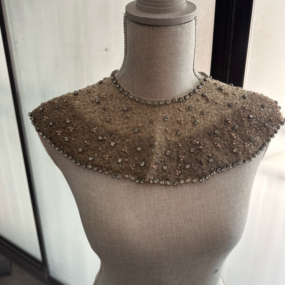 Elegant Gold Beaded Collar